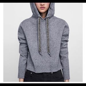 Zara Knit sweater with hood